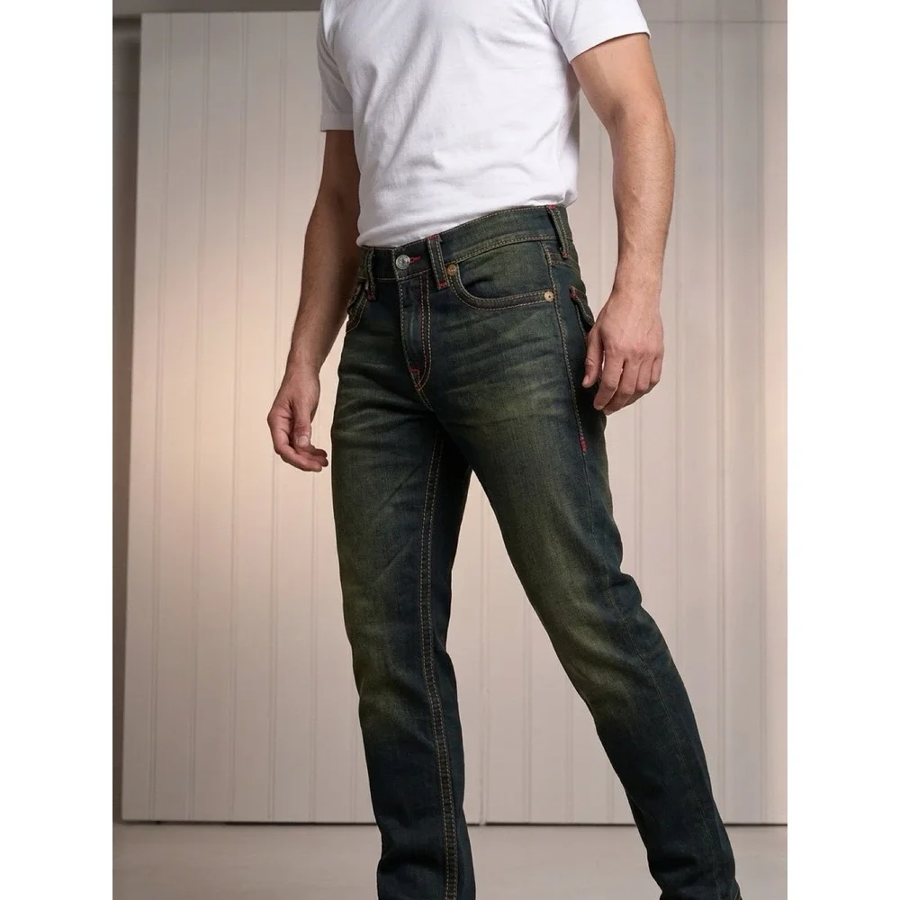 True Religion Jeans Ricky Relax Straight Jean 34x34(30-b69)